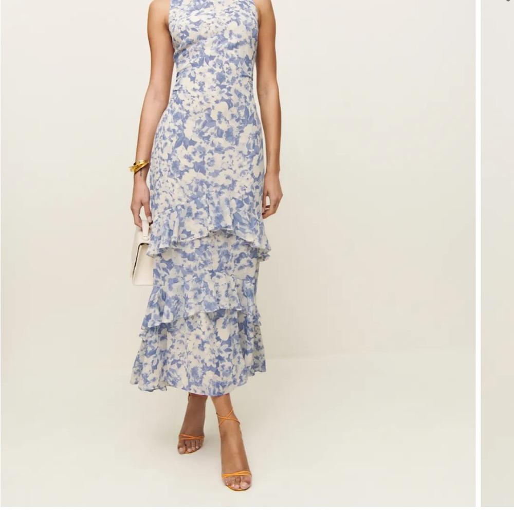 Reformation Blue and White Floral Maxi Dress
